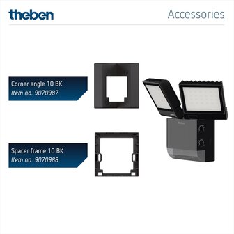 Slimme beveiligingsverlichting met bewegingssensor - Theben theLeda S17-100 BK - Accessoires