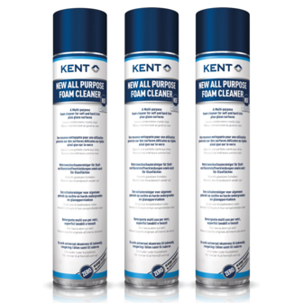 Kent All Purpose Foam Cleaner 3x 750ml &ndash; Universele Schuimreiniger voor Auto en Interieur - Op een rij