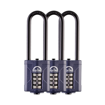 Squire CP50/2.5 Cijferslot Hangslot - 3 Stuks - Lange Beugel