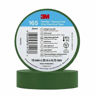 3M Temflex - Vinyl isolatietape 165 - Groen