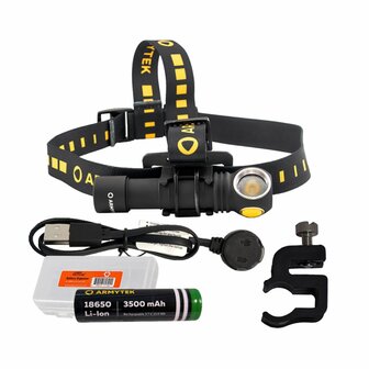 Armytek Wizard C2 Pro - Oplaadbaar - 2330 lumen - Warm Wit licht inhoud verpakking