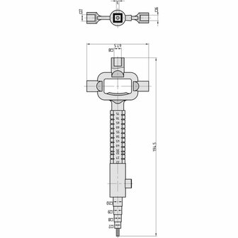 Basi Bouwsleutel 668N - sloten multitool maatindicatie