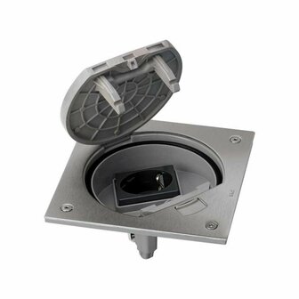 Simon stopcontact vloerdoos set voor verhoogde vloer IP66 - SIM/KGE170TF/23 + SIM/KSE1/23/72 vooraanzicht
