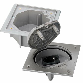 Simon stopcontact vloerdoos set voor verhoogde vloer IP66 - SIM/KGE170TF/23 + SIM/KSE1/23/72