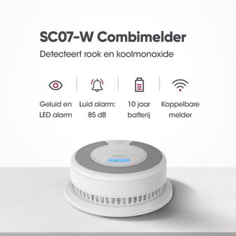 X-Sense SC07-W Combimelder - Draadloos Koppelbaar - 10 Jaar Batterij - Algemene informatie