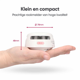 X-Sense XS01-M Rookmelder - 4 Stuks + SBS50 WiFi Hub - Fotoelektrisch - Draadloos Koppelbaar - 10 Jaar Batterij - Afmetingen
