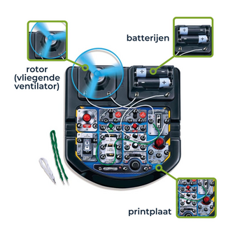 Schakelset Elektronisch 18-in-1 voor Kinderen - Met LED, Ventilator en Geluid - Overzicht