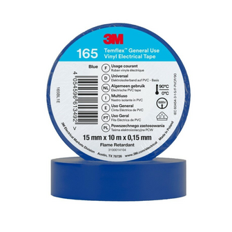 3M Temflex 165 Vinyl Isolatietape - Blauw &amp; Zwart - PVC Elektrische Tape 2 Pack - Blauw