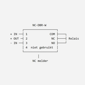 Kidde - Aritech Optische rook- en hittemelder + Montagesokkel - NC-DPM-W + NC-DBR-W - Aansluitschema