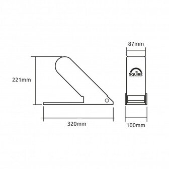 Garagedeur-beveiliging-kanteldeurslot-Squire-GA5 afmeting