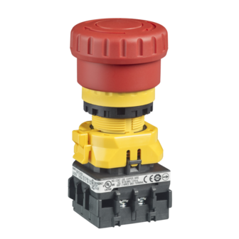 Noodstopknop 40mm Safe-Break 1xNO/2xNC - IDEC XW1E-BV412MFR