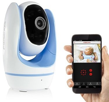 Fosbaby, babymonitor Wi-Fi 1MP camera, blauw