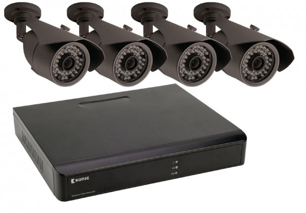 NVR-set met 4 cameras SAS-SETNVR10