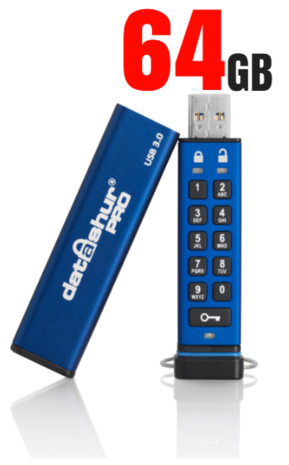 datAshur PRO beveiligde USB 3.0 stick met PIN code 64GB