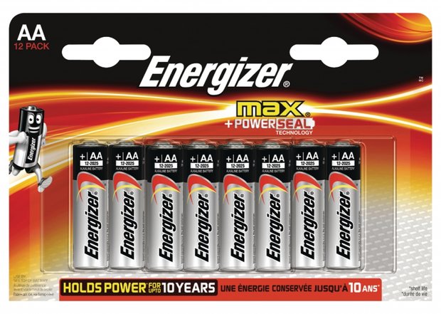 Energizer Alkaline Batterij AA 1.5 Volt 12 stuks