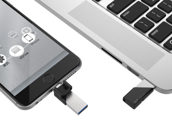 USB stick voor Apple telefoon, SP xDrive Z50, 32Gb SP032GBLU3Z50V1S