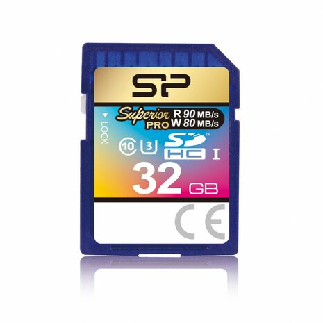 Silicon Power 32Gb SD Card, Superior Pro 4K SDHC-SDXC UHS-1 U3