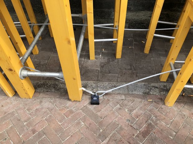 Sterke dikke Staalkabel met kunstof bescherming en ogen, 10 meter stoelen in actie