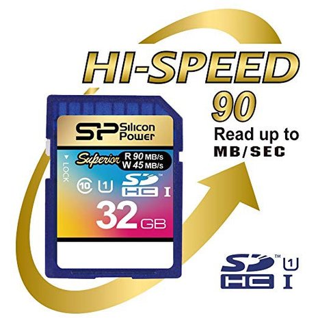Silicon Power 32Gb SD card, Superior SDHC-SDXC UHS-1 U1