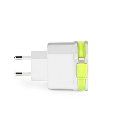 Dubbele USB lader met 1 Apple Lightning uitgang Sweex