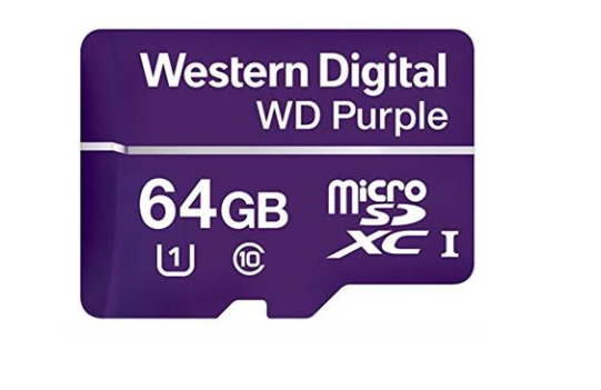 Geheugenkaart MicroSDXC speciaal voor videobewaking 64GB, WDD064G1P0A