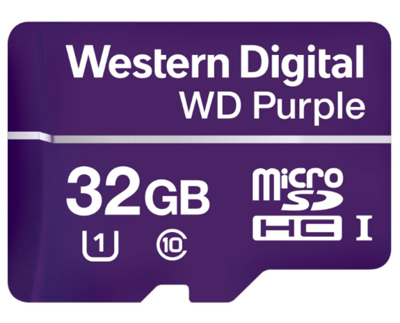 32GB - Western Digital - Geheugenkaart MicroSD speciaal voor videobewaking - WDD032G1P0C