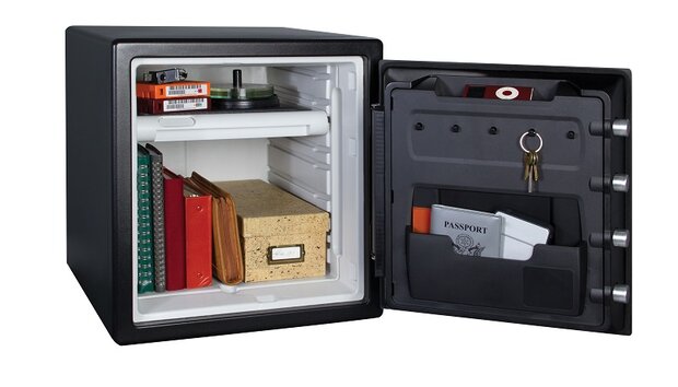 Masterlock Kluis - Kluis Brandwerend - Cijferslot - Brandwerende Kluis - Polymet Kit - 45.3 x 41.5 x 49.1 cm - Zwart