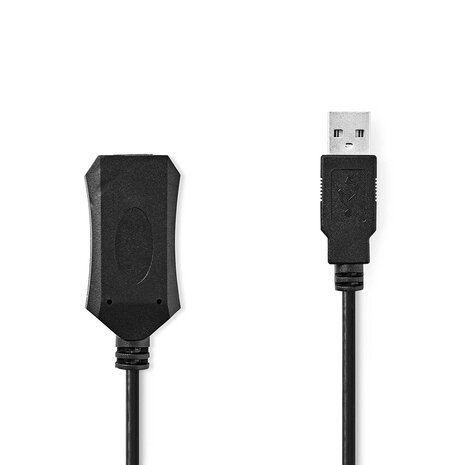 Actieve USB-Verlengkabel | USB-A Male | USB-A Female | 10m | Nedis CCGL60EXTBK100