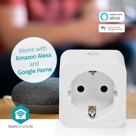 slimme stekker | smart life | smart plug | nedis WIFIP121FWT_vooraanzicht3