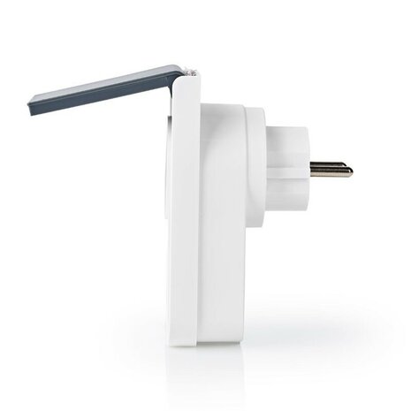 slimme stekker voor buiten | smart life | smart plug | nedis WIFIPO121FWT_zijaanzicht