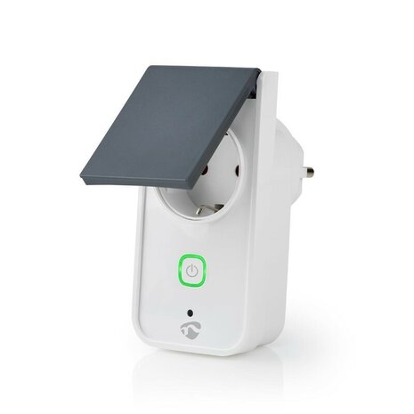 slimme stekker voor buiten | smart life | smart plug | Nedis WIFIPO121FWT_vooraanzicht