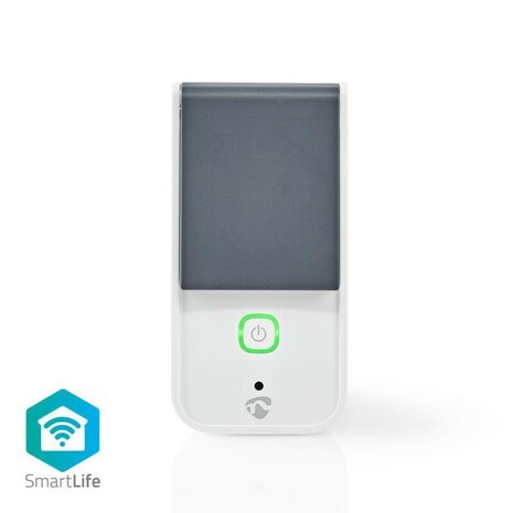 slimme stekker voor buiten | smart life | smart plug | Nedis WIFIPO121FWT_vooraanzicht2