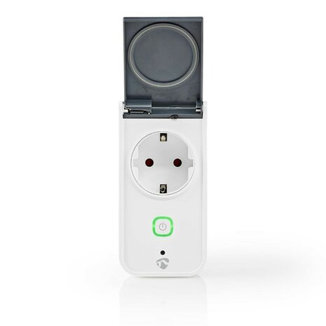 slimme stekker voor buiten | smart life | smart plug | Nedis WIFIPO121FWT_vooraanzicht4