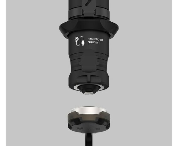 Oplaadbare zaklamp LED 1500 Lumen, Armytek Dobermann Pro oplader
