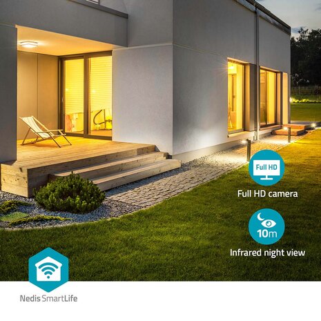 Buitenlamp camera en app, Smart life WIFICOL20BK thuis