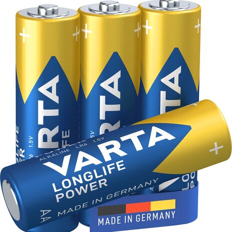 AA Alkaline Batterij - Varta High Energy  4 x AA 1.5 V penlight vooraanzicht