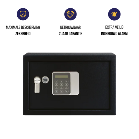 Hotelkluis met Alarm electronisch slot, medium - Yale YSG/250/DB2 algemene informatie