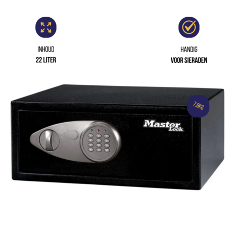 Masterlock X075ML Middelgrote kluis met digitale combinatie Algemene Informatie