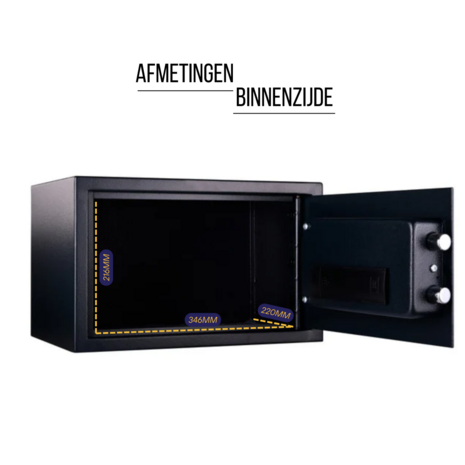 Masterlock X055ML Middelgrote kluis met digitale combinatie Afmetingen Binnenzijde