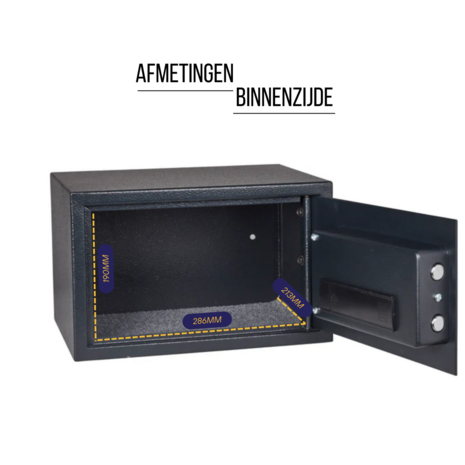 Masterlock X041ML Middelgrote kluis met digitale combinatie Afmetingen Binnenzijde