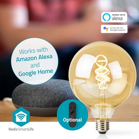 SmartLife - Grote filament LED-lamp app bediend - WIFILRT10G125 Google home