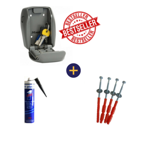 MasterLock 5415 sleutelkluisje + schroeven + Polymet kit - combi voordeel