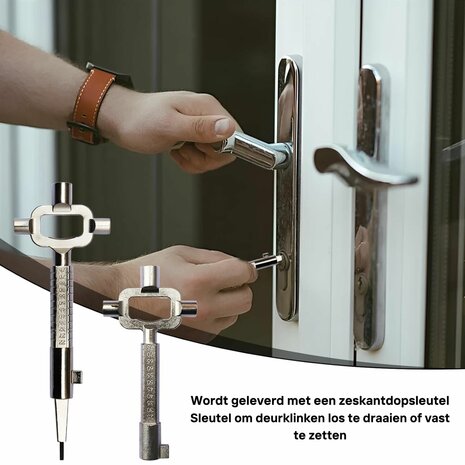 Bouwsleutel - Universele Sloten Multitool - 2 Stuks insfeerafbeelding