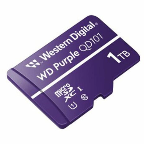 1TB - Western Digital - Geheugenkaart MicroSD speciaal voor videobewaking - WDD100T1P0C zijaanzicht