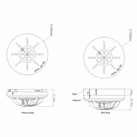 Kidde - Aritech Conventionele Hittemelder - NC-DPH-W