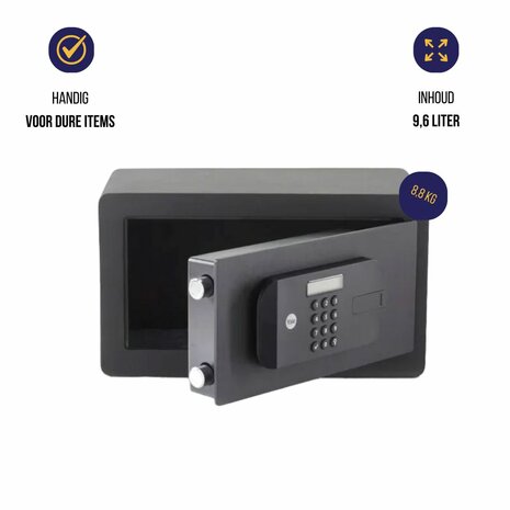 Yale Elektronische Kluis Compact - High Security - YSEB/200/EB  inhoud