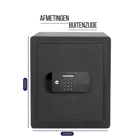 Yale Elektronische Kantoorkluis - SKG 2 - Maximum Security - YSEM/400/EG1 - afmetingen buitenzijde