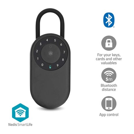 Digitale Bluetooth Sleutelkluis - Smartlife Nedis BTHKB11BK bluetooth