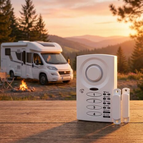Camper Alarm met Waarschuwingssirene - Deur- en Raamsensor -  ALRMD30WT buiten