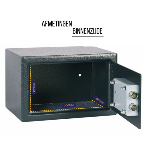 Lips Elektronische Kluis Chubbsafes Air 10EL - Afmetingen binnenzijde